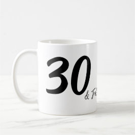 Caneca De Café aniversário de 30 anos adicionar nome data ano neg