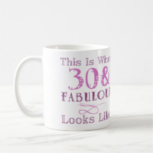 Caneca De Café Aniversário de 30 anos Fabulosa Para Ela