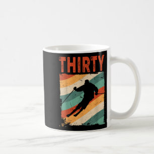Caneca De Café aniversário de 30 anos Retro Ski Skiing Homens De 