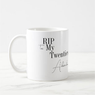 Caneca De Café Aniversário de 30 anos RIP 20s Preto e Branco Mini