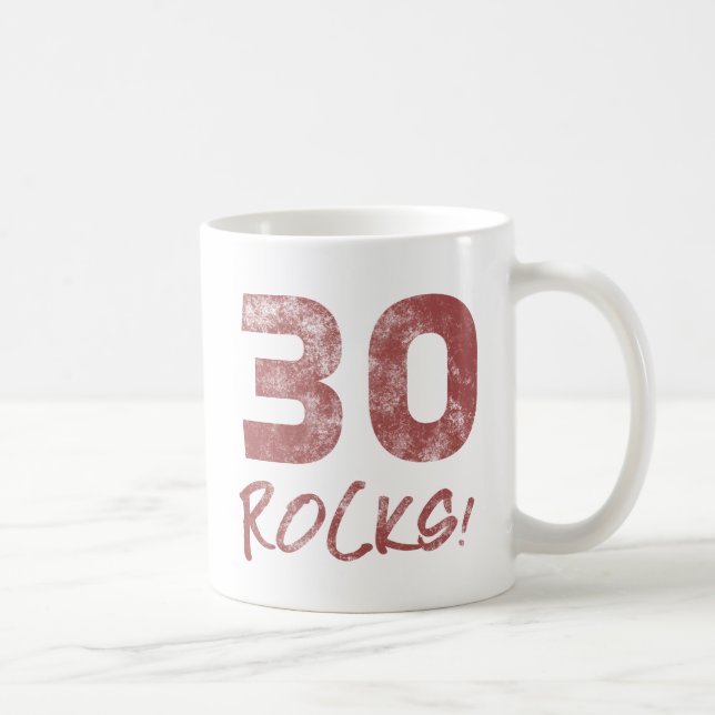 Caneca De Café aniversário de 30 anos Rocks (Direita)