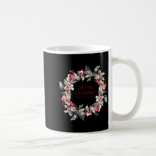 Caneca De Café Aniversário de 30 anos Winter Berry Elegante
