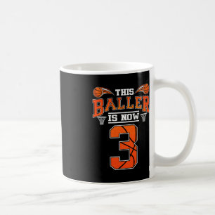 Caneca De Café aniversário de 3 anos De Basquete Este Chamador Ag