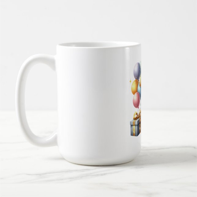 Caneca De Café Aniversário de 3 anos dourado (Esquerda)