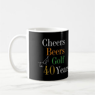 Caneca De Café aniversário de 40 anos Golf Cheers