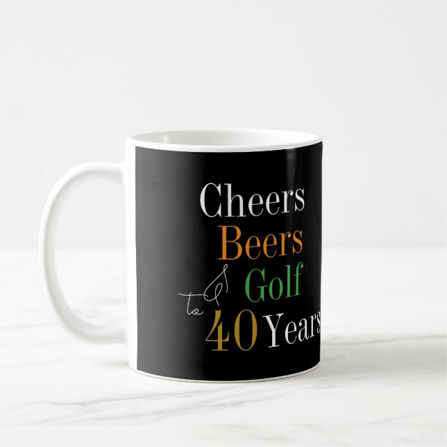 Caneca De Café aniversário de 40 anos Golf Cheers (Esquerda)