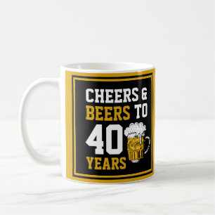 Caneca De Café aniversário de 40 anos para 40 anos