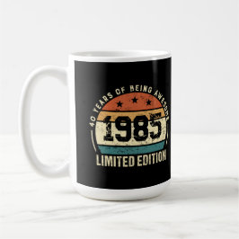 Caneca De Café Aniversário de 40 anos Vintage 1985 Retro