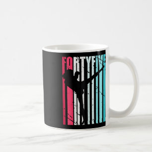 Caneca De Café Aniversário de 45 anos retrô para mulheres kickbox