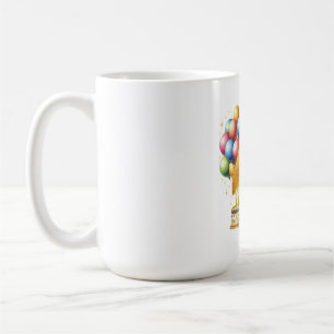 Caneca De Café Aniversário de 4 anos dourado
