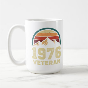 Caneca De Café Aniversário de 50 anos 1976 Retro Montanhas Sol Vi