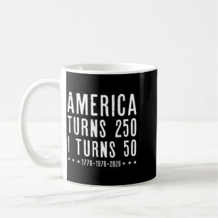 Caneca De Café Aniversário de 50 anos Vintage Aamérica Faz 250 Fa