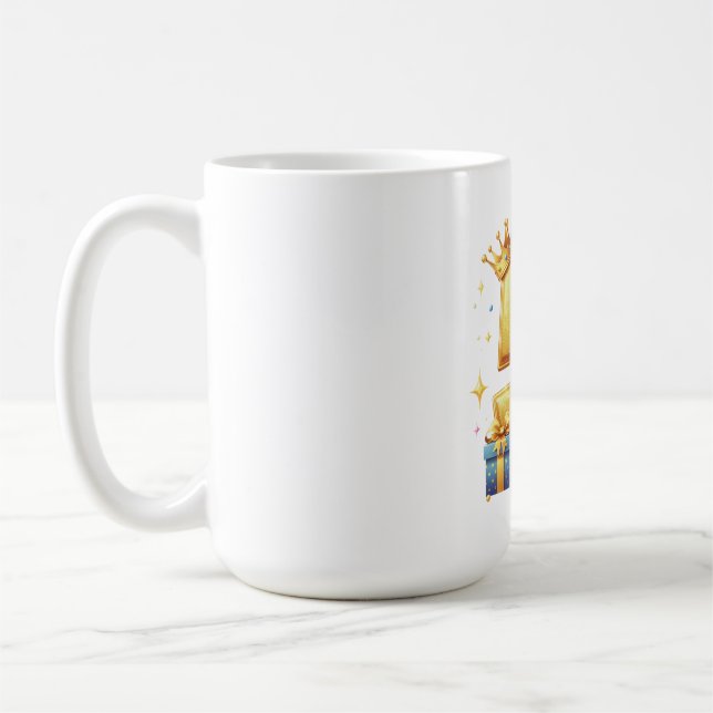 Caneca De Café Aniversário de 5 anos dourado (Esquerda)