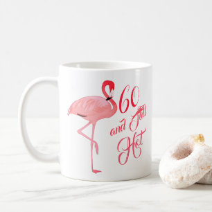Caneca De Café Aniversário de 60 anos engraçado de flamingo Humor