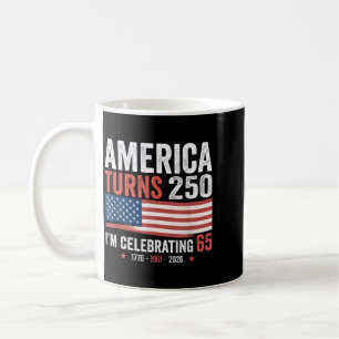 Caneca De Café Aniversário de 65 anos 250º Aniversário EUA Patrió