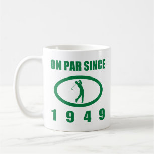 Caneca De Café Aniversário De 70 De 1949 Para Golfistas