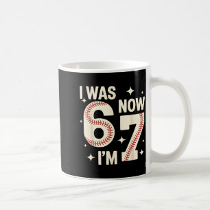 Caneca De Café Aniversário de 7 anos de beisebol engraçado 6 7 an