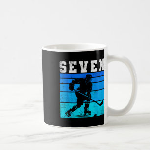 Caneca De Café Aniversário de 7 anos de hóquei no gelo Meninos Se