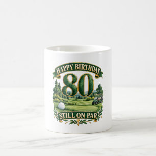 Caneca De Café Aniversário de 80 anos de golfe