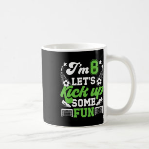 Caneca De Café Aniversário de 8 anos Futebol Menino de Oito Anos