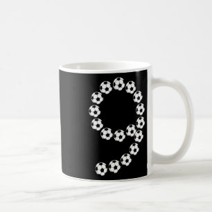 Caneca De Café Aniversário de 9 anos Futebol Meninos Crianças 9 N