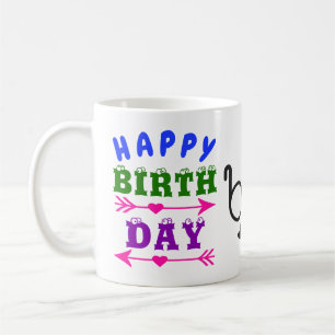 Caneca De Café Aniversário de abril Fool Fool Day Mustache & Glas