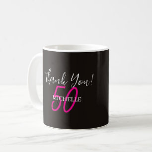 Caneca De Café Aniversário de Ação de Graças Personalizado Rosa M