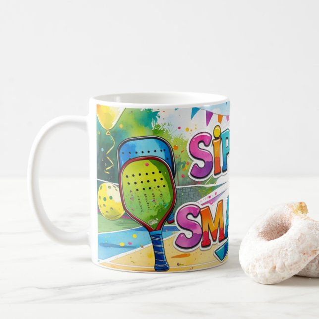 Caneca De Café Aniversário de Batebol (Com Donut)