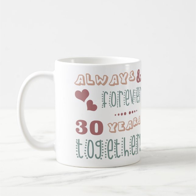 Caneca De Café Aniversário de Casamento 30 (Esquerda)