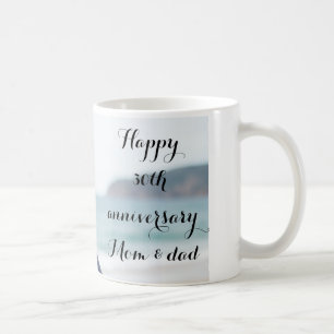 Caneca De Café Aniversário de casamento de pais personalizados