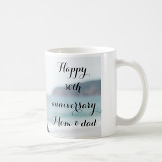 Caneca De Café Aniversário de casamento de pais personalizados