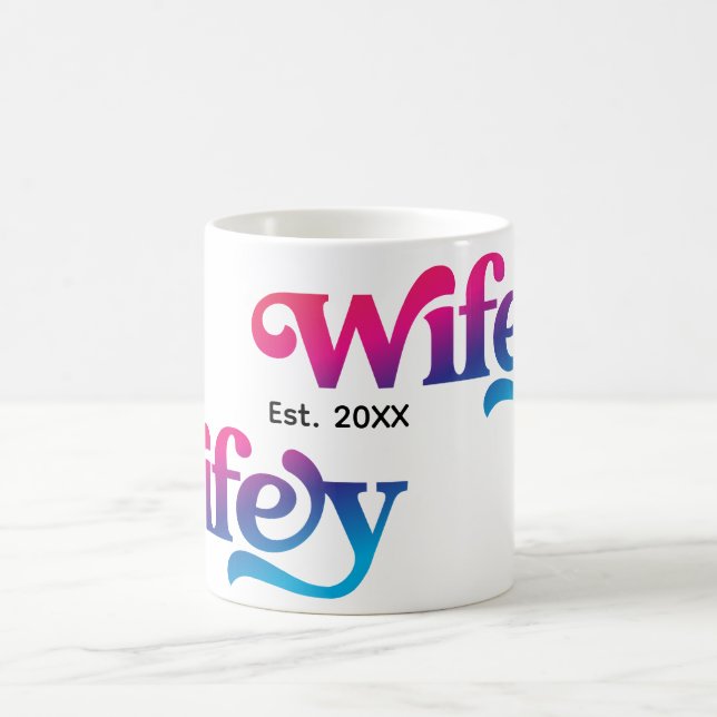 Caneca De Café Aniversário de Casamento Personalizado Colorido da (Centro)