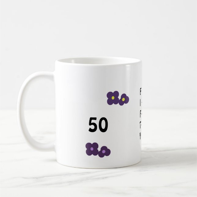 Caneca De Café Aniversário de Cinquenta Anos (Esquerda)