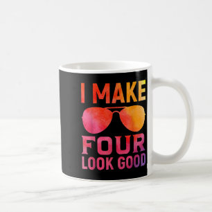 Caneca De Café aniversário de criança de 4 anos de idade com gráf