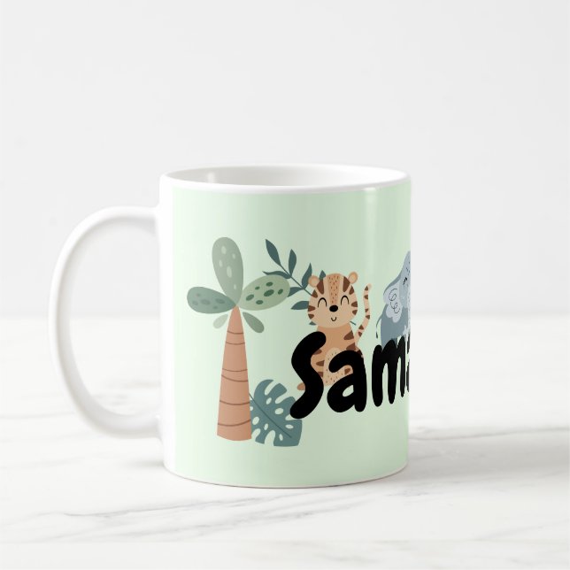 Caneca De Café Aniversário de criança Selgle Safari (Esquerda)