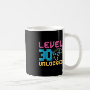 Caneca De Café Aniversário de jogos desbloqueados do nível 30