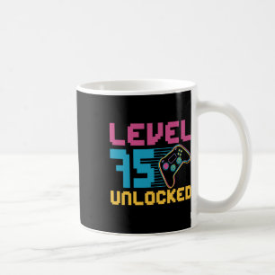 Caneca De Café Aniversário de jogos desbloqueados do nível 75