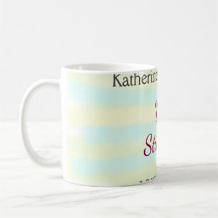Caneca De Café Aniversário de renovação de Vow do greenpastel ama