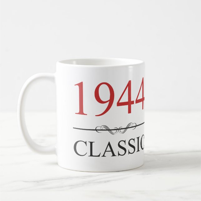 Caneca De Café Aniversário do 80 Clássico 1944 (Esquerda)