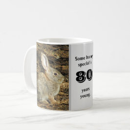 Caneca De Café Aniversário do 80 de Foto do Coelho Cuto, 80 Anos 