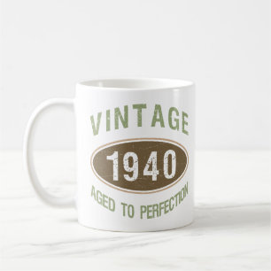Caneca De Café Aniversário do 80 Vintage 1940