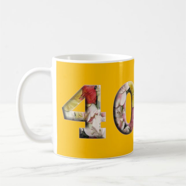 Caneca De Café Aniversário do aniversário de 40 anos 40 anos de (Esquerda)