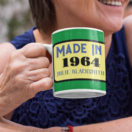 Caneca De Café Aniversário do ano 1964 60 anos sessenta anos