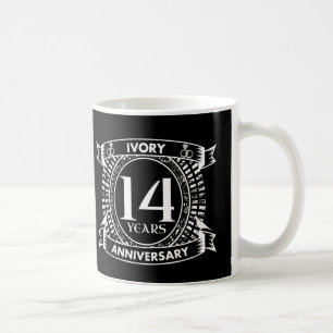 Caneca De Café Aniversário do casamento de 14