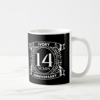 Caneca De Café Aniversário do casamento de 14