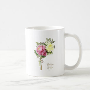 Caneca De Café Aniversário do crisântemo