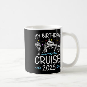 Caneca De Café Aniversário do Cruise 2025 Roupa de Férias Familia