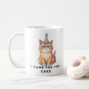 Caneca De Café Aniversário do Gato Mal-humorado
