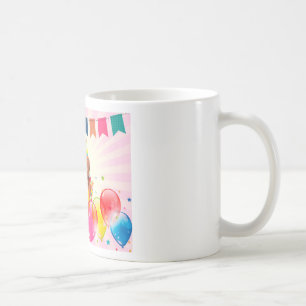 Caneca De Café Aniversário do Labrador Retriever Dog Balloons