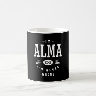 Caneca De Café Aniversário do Nome Personalizado Alma